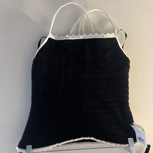 Small Abercrombie knit/crochet Strappy tank top
